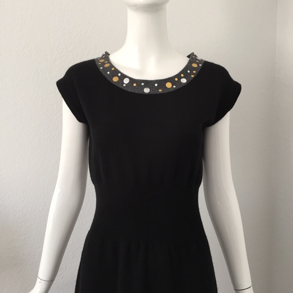 Sutton cashmere embellished black cashmere dress - Picture 2 of 6